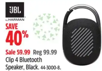 Canadian Tire Jbl clip 4 bluetooth speaker, black offer