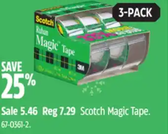 Canadian Tire Scotch magic tape offer
