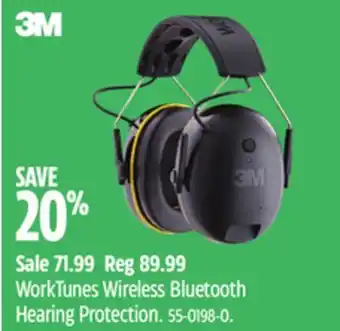 Canadian Tire 3m worktunes wireless bluetooth hearing protection offer