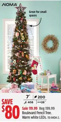 Canadian Tire Noma boulevard pencil tree offer