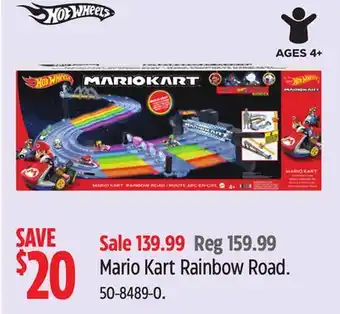 Canadian Tire Hot wheels mario kart rainbow road offer