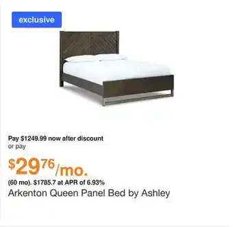 Ashley Furniture Arkenton queen panel bed by ashley offer