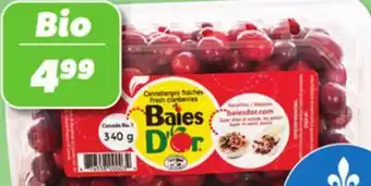 IGA Fresh cranberries offer