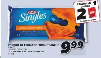 IGA Kraft singles, velveeta sliced process cheese product offer