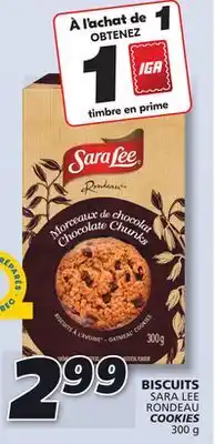 IGA Sara lee cookies offer