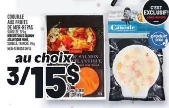 Metro Coquille aux fruits de mer-repas | meal-seafood shell offer