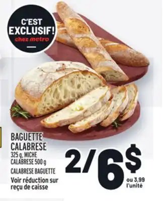 Metro Baguette calabrese | calabrese baguette offer