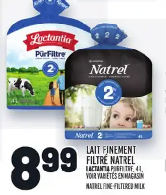 Metro Lait finement filtré natrel | natrel fine-filtered milk offer