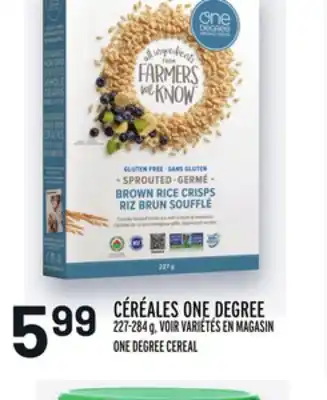 Metro Céréales one degree | one degree cereal offer