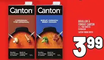 Metro Bouillon à fondue canton | canton fondue broth offer