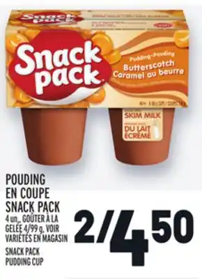 Metro Pouding en coupe snack pack | snack pack pudding cup offer