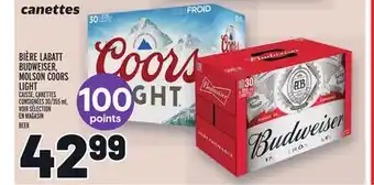 Metro Bière labatt budweiser, molson coors light | beer offer