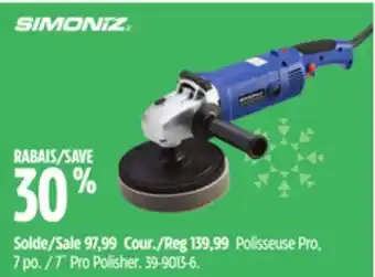 Canadian Tire Simoniz 7 pro polisher offer