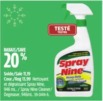 Canadian Tire Spray nine cleaner/ degreaser offer
