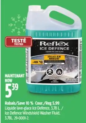 Canadian Tire Reflex ice defence windshield washer fluid, 3.78l offer