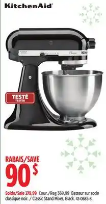 Canadian Tire Kitchenaid classic stand mixer, black offer