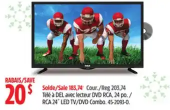Canadian Tire Rca 24 led tv/dvd combo offer