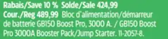 Canadian Tire Noco pro 3000a booster pack/jump starter offer