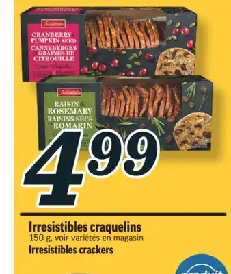Marché Richelieu Craquelins irresistibles | irresistibles crackers offer