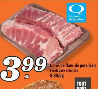 Marché Richelieu Côtes de flanc de porc frais | fresh pork side ribs offer