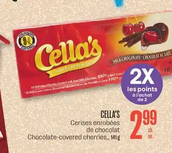 Jean Coutu Cella's chocolate-covered cherries offer