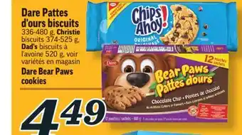 Marché Richelieu Pattes d'ours biscuits dare | dare bear paws cookies offer