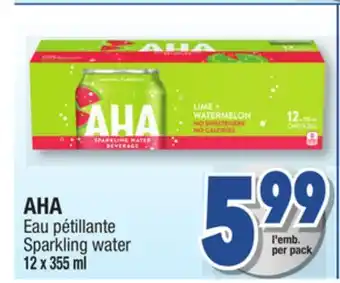 Jean Coutu Aha sparkling water offer