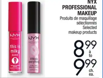 Jean Coutu Nyx professional makeup selected makeup products offer