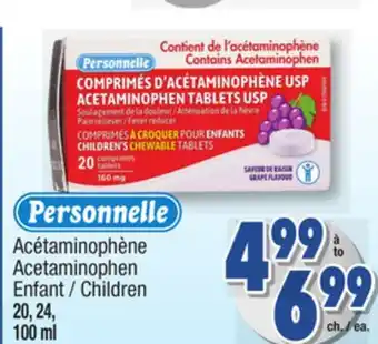 Jean Coutu Personnelle acetaminophen children offer