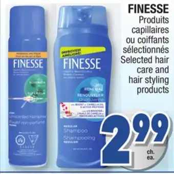 Jean Coutu Finesse selected hair care and hair styling products offer