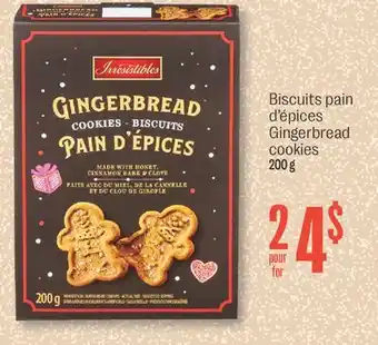 Jean Coutu Irresistibles gingerbread cookies offer