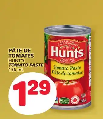 Marché Bonichoix Hunt's tomato paste offer