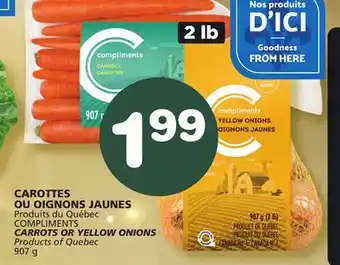 Marches Tradition Compliments carrots or yellow onions offer