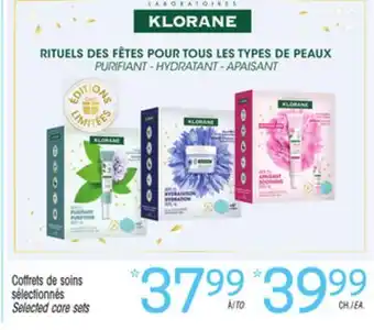 Uniprix Klorane coffrets de soins sélectionnés/selected care sets offer
