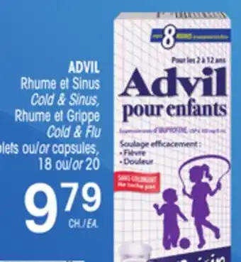 Uniprix Advil rhume et sinus/cold & sinus, rhume et grippe/cold & flu offer