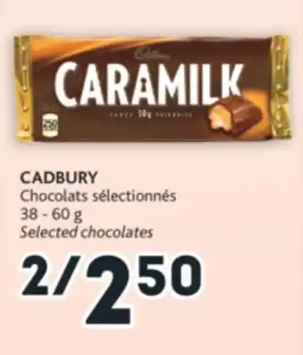 Brunet Cadbury chocolats sélectionnés offer