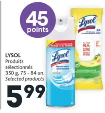 Brunet Lysol produits sélectionnés offer