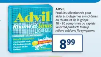 Brunet Advil produits sélectionnés pour aider à soulager les symptômes du rhume et de la grippe offer