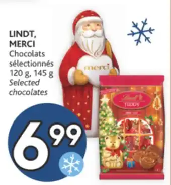 Brunet Lindt, merci chocolats sélectionnés offer
