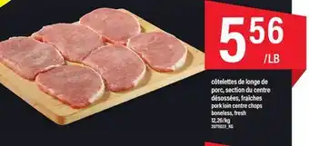 Maxi Côtelettes de longe de porc, section du centre désossées, fraîches offer