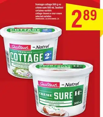 Maxi Fromage cottage 500 g ou crème sure 500 ml sealtest offer