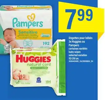 Maxi Lingettes pour bébés 3x huggies ou pampers 112-216 un offer