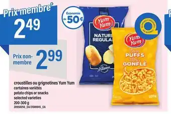 Maxi Croustilles ou grignotines yum yum, 200-300 g offer