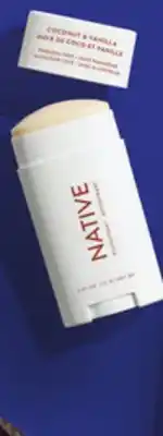 Uniprix Native déodorants sélectionnés/ selected deodorants offer