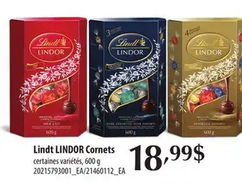 Provigo Lindt lindor cornets, 600 g offer