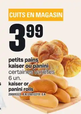 Provigo Petits pains kaiser ou panini, 6 un offer