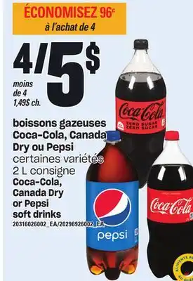 Provigo Boissons gazeuses coca-cola, canada dry ou pepsi, 2 l offer