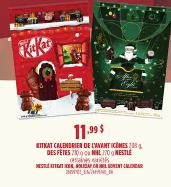 Provigo Kitkat calendrier de l'avant icônes 208 g, des fêtes 210 g ou nhl 270 g nestlé offer