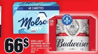 Super C Bière labatt budweiser, molson dry, export, ultra | beer offer