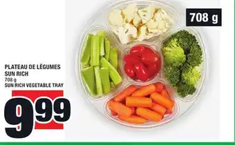 Super C Plateau de légumes sun rich | sun rich vegetable tray offer